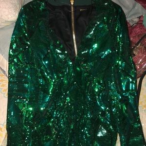 Balmain x HM emerald dress
